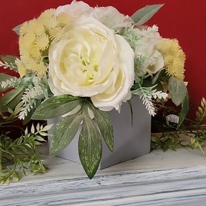 Faux floral arrangement